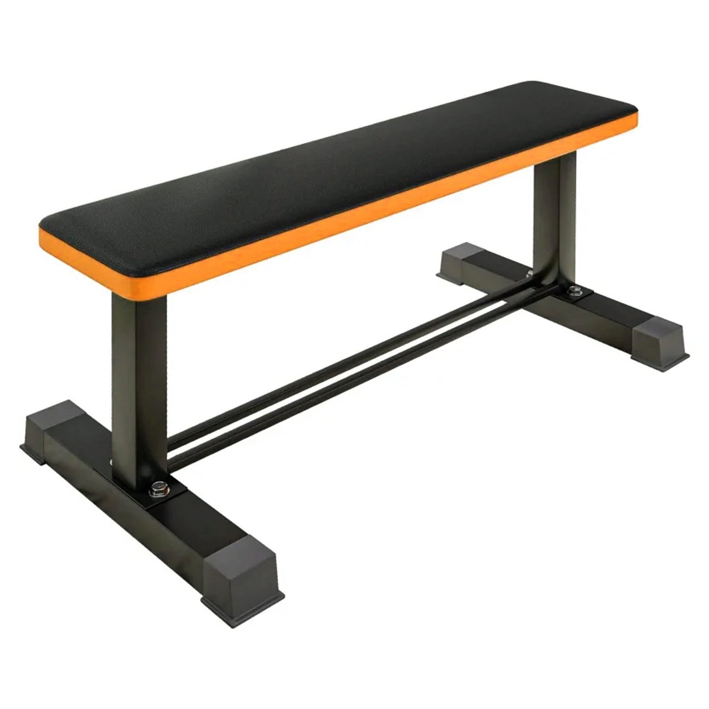 Heavy-Duty Flat Workout Bench with Dumbbell Rack – Durable Strength Training Bench for Bench Press, Weightlifting, and Home Gym Use