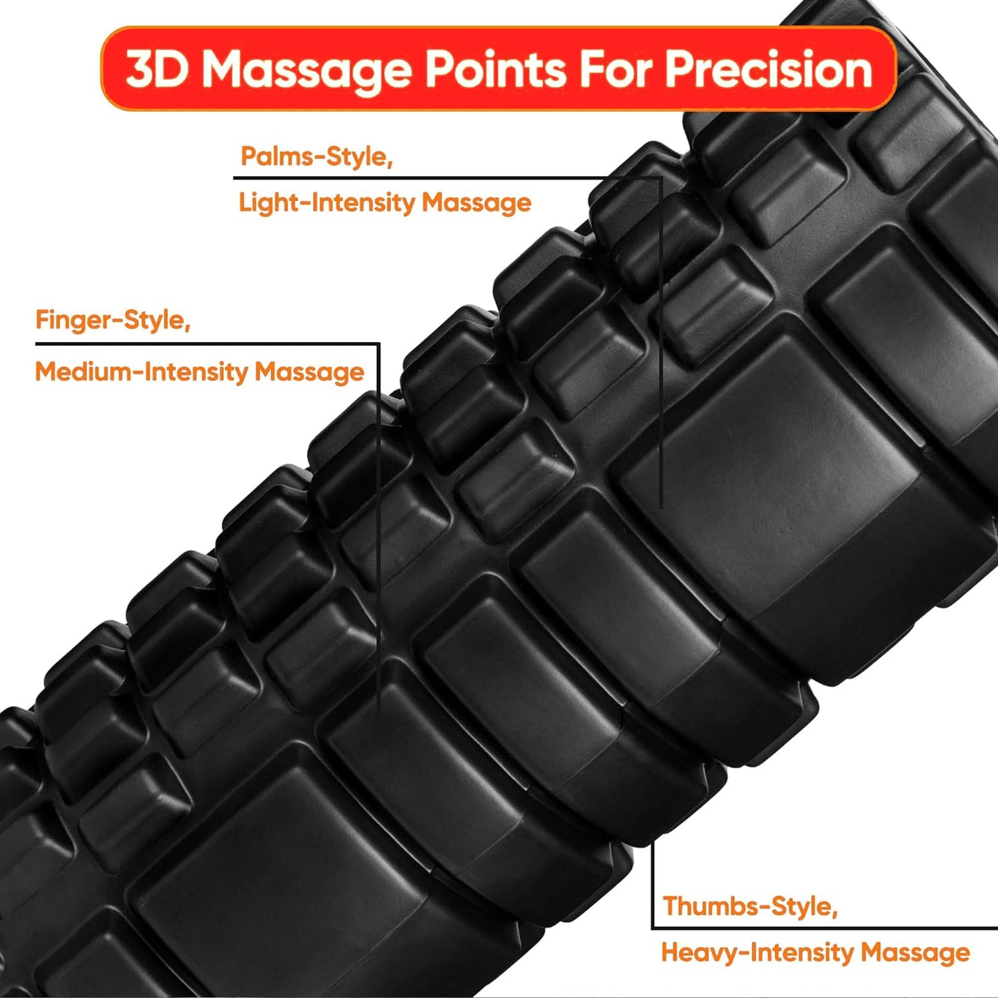 Foam Massage Roller | Lightweight EVA Foam Roller for Deep Tissue Muscle Massage & Recovery