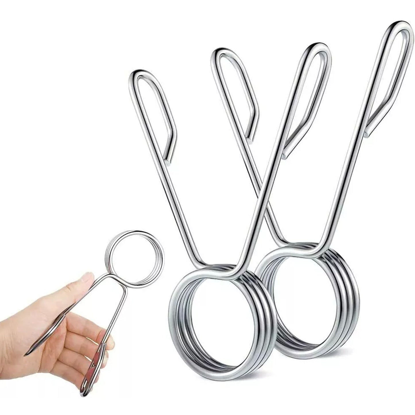 Olympic 2" Spring Collars (Pair) – Secure Chrome Barbell Clips for 50mm Olympic Bars