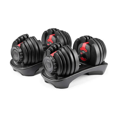 24kg Adjustable Dumbbells (15-in-1) – Steel & ABS Build, Quick Dial System, Compact for Home Gym Strength Training
