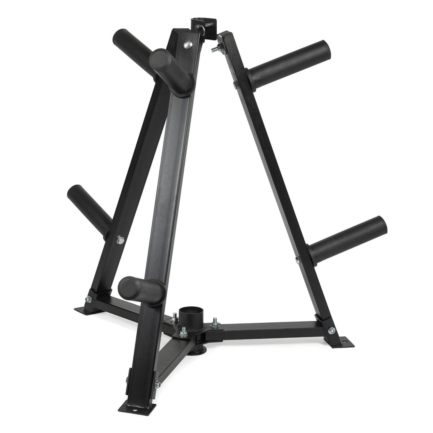 Vertical Weight & Dumbbell Storage Rack – Heavy‑Duty Steel Frame with 6 Clamps – Holds 300 kg Weight Plates & Dumbbells – Space‑Saving Home Gym Organizer