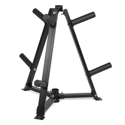 Vertical Weight & Dumbbell Storage Rack – Heavy‑Duty Steel Frame with 6 Clamps – Holds 300 kg Weight Plates & Dumbbells – Space‑Saving Home Gym Organizer