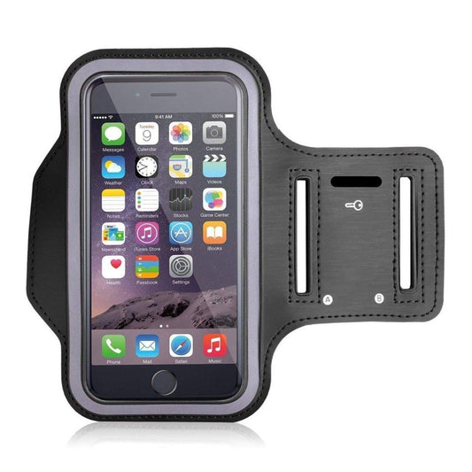 Waterproof Running Armband Phone Holder – Elastic Fit Up to 7, Reflective strips for Home & Outdoor Fitness