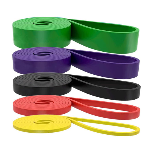 5‑Level Pull‑Up Assist Resistance Bands – Natural Latex, Multi‑Color Strength Training & Stretching Kit for Home Gym