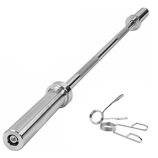 Olympic 2″ Weightlifting Barbell – Durable Steel Finish with Spring Collars – Multi‑Use Bar for Squat Bench Press Deadlift – Compact Home Gym