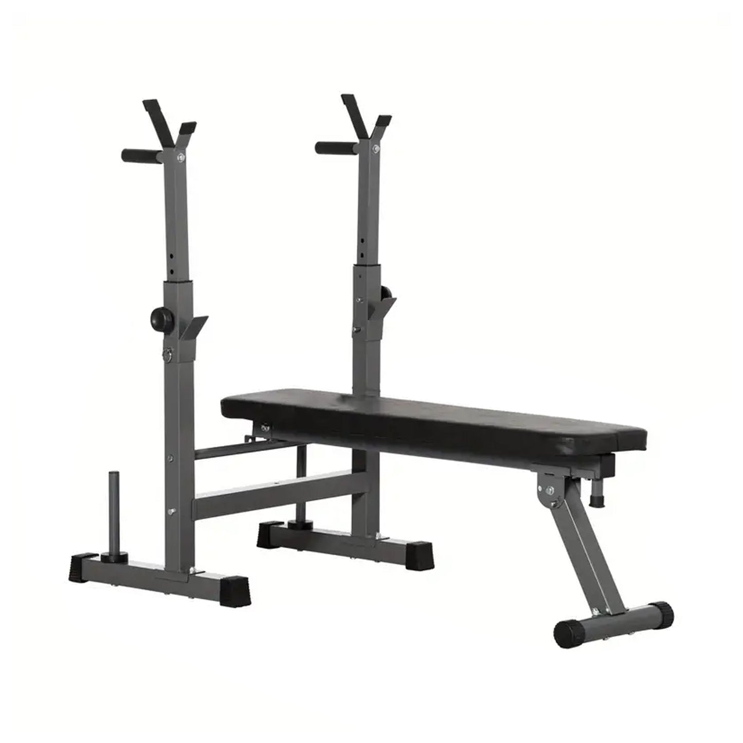 Adjustable Weight Bench – Heavy‑Duty Steel Frame, Foldable Utility Bench with Dip Station & Barbell Rack – Ideal for Strength Training at Home Gym