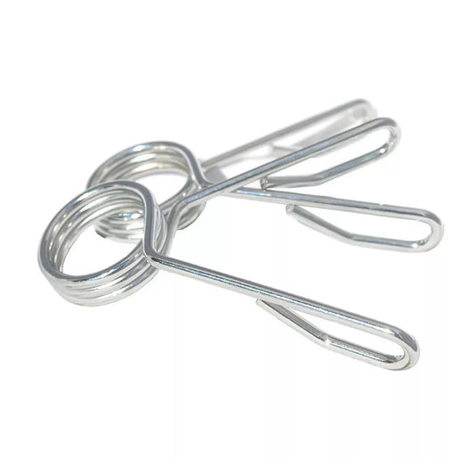 Olympic 2" Spring Collars (Pair) – Secure Chrome Barbell Clips for 50mm Olympic Bars