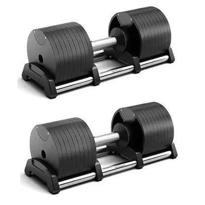 Adjustable Steel Round Dumbbells – Smooth Dial, Anti‑Slip Grip, 24–45 kg Sets – Compact Strength Training for Home Gym