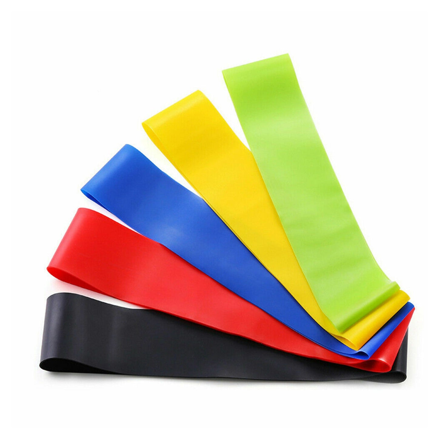 Resistance Loop Bands Set – Natural Latex, 5 Color-Coded Levels, Anti-Slip Grip, Home Fitness & Pilates