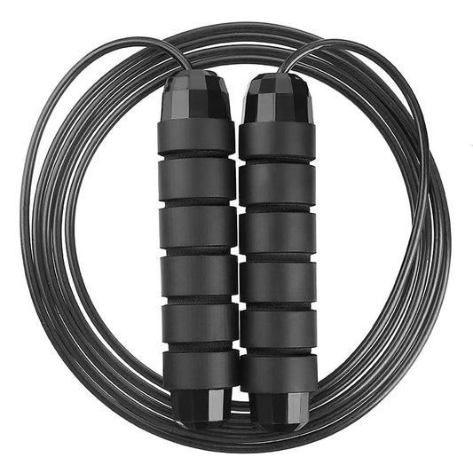 Adjustable Black Skipping Rope – Ergonomic Grip for Cardio & HIIT – Compact Home Gym Fitness