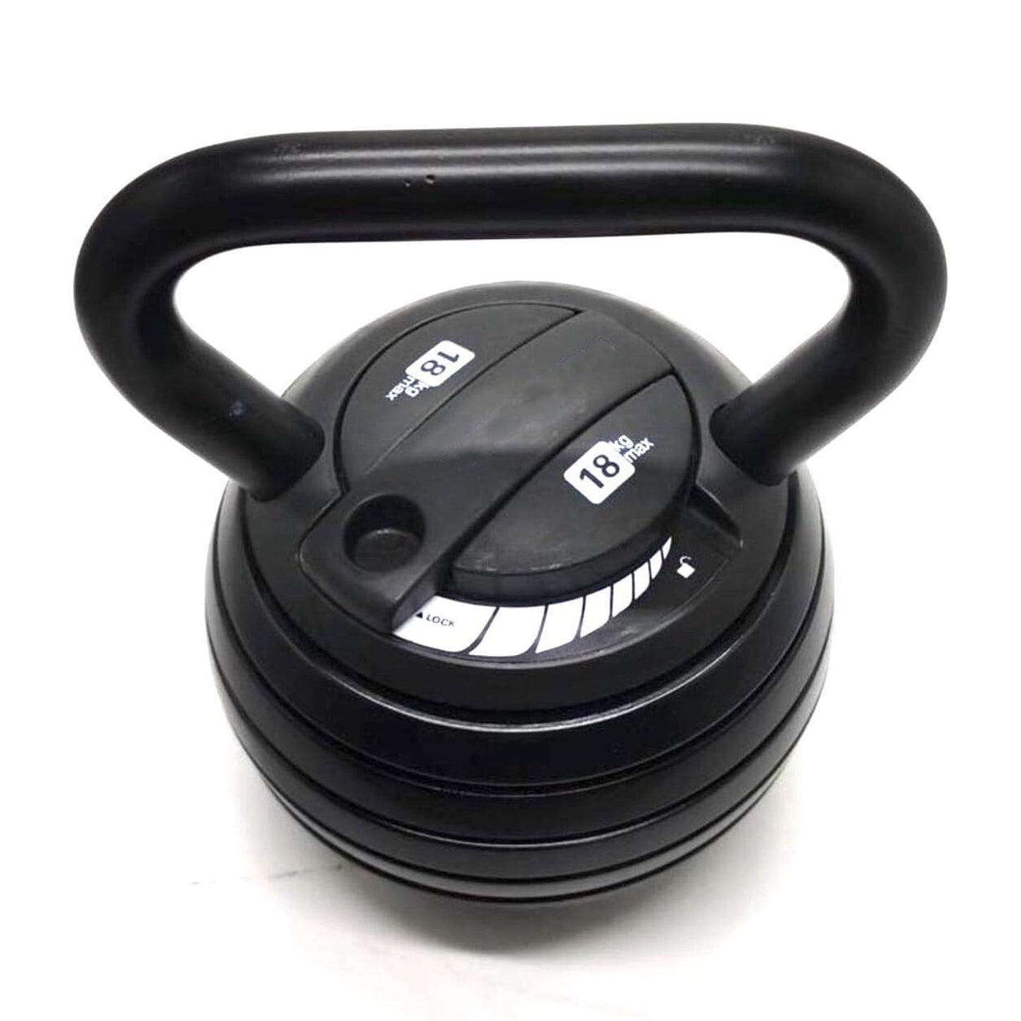 Adjustable Cast‑Iron Kettlebell 3.4–18 kg, Quick‑Lock – Home Gym Strength & Endurance