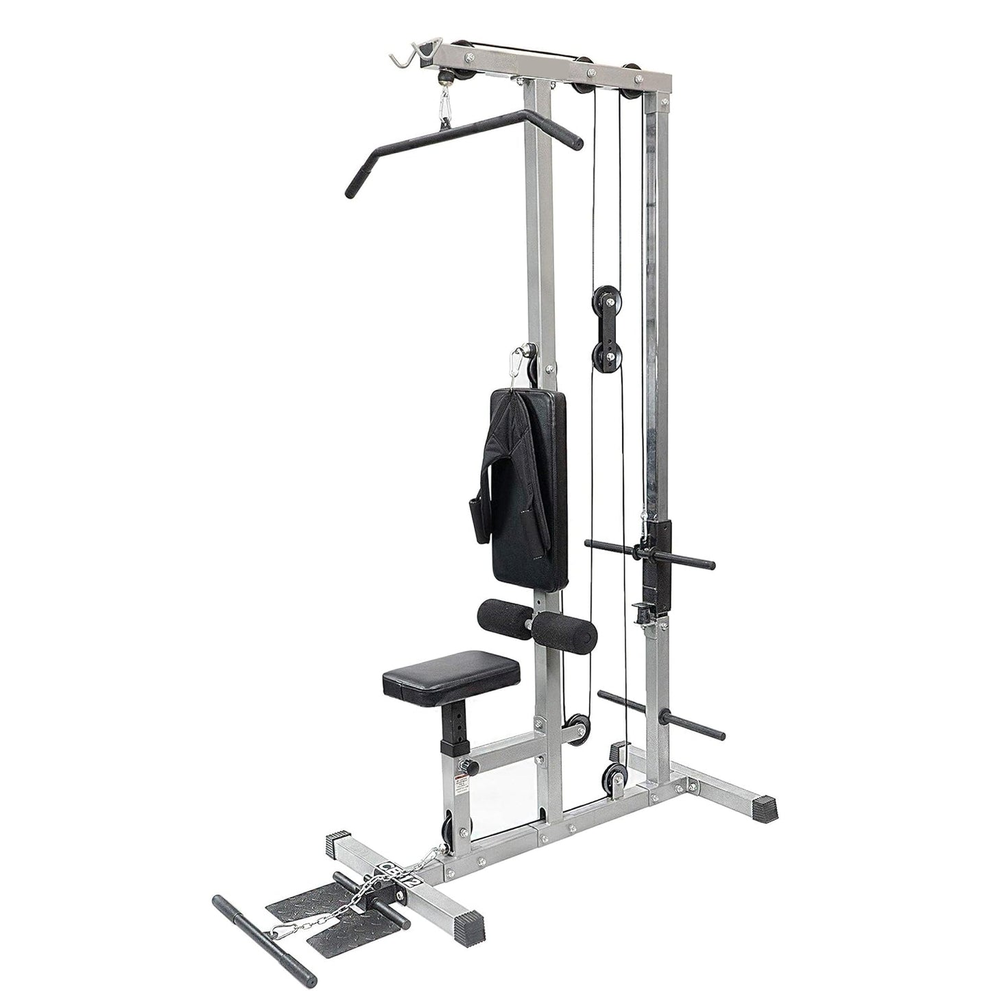 Adjustable High–Low Pulley Lat  Pulldown Machine with Padded Seat – Heavy‑Duty Cable Station for Home Gym