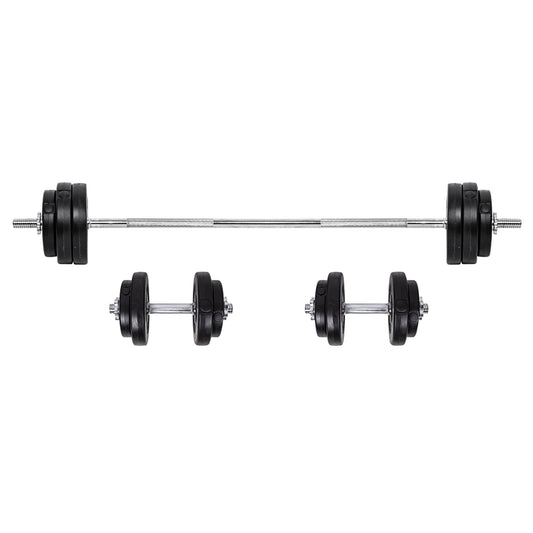 Adjustable Cast‑Iron Barbell & Dumbbell Set – 65 kg Weight Kit, Knurled Grip, 2‑in‑1 Strength Training for Home Gym