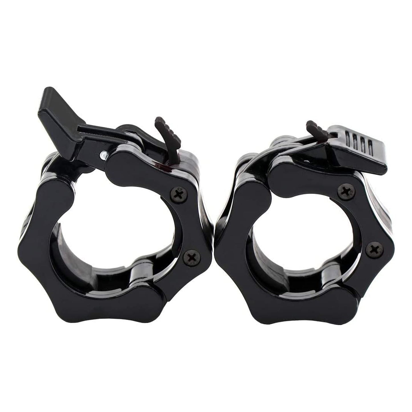 2"" Olympic Barbell Collars – Quick-Release Locking Clips (Pair) | Heavy-Duty Barbell Clamps for Secure Weightlifting & CrossFit Training