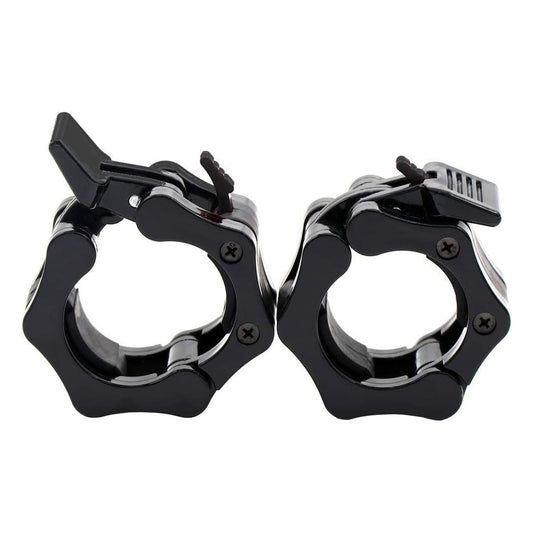 2"" Olympic Barbell Collars – Quick-Release Locking Clips (Pair) | Heavy-Duty Barbell Clamps for Secure Weightlifting & CrossFit Training