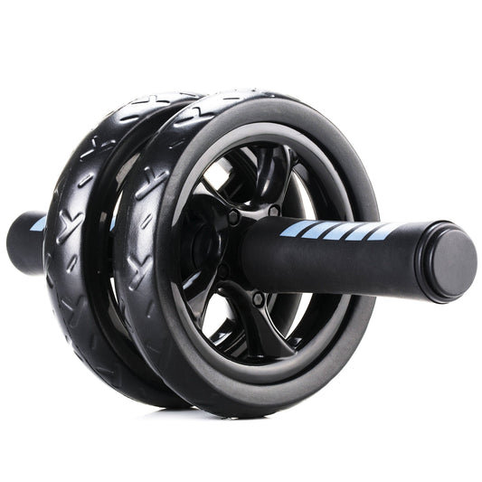 Double‑Wheel Ab Roller & Mat with Non‑Slip Foam Handles & Extra‑Thick Knee Pad – Dual‑Wheel Core Strength Trainer for Home Gym Workouts