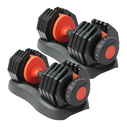 25 kg Adjustable Dumbbells Pair – Quick‑Dial Safety Lock, 10‑in‑1 Weight Range, Space‑Saving, Home Gym Strength Training