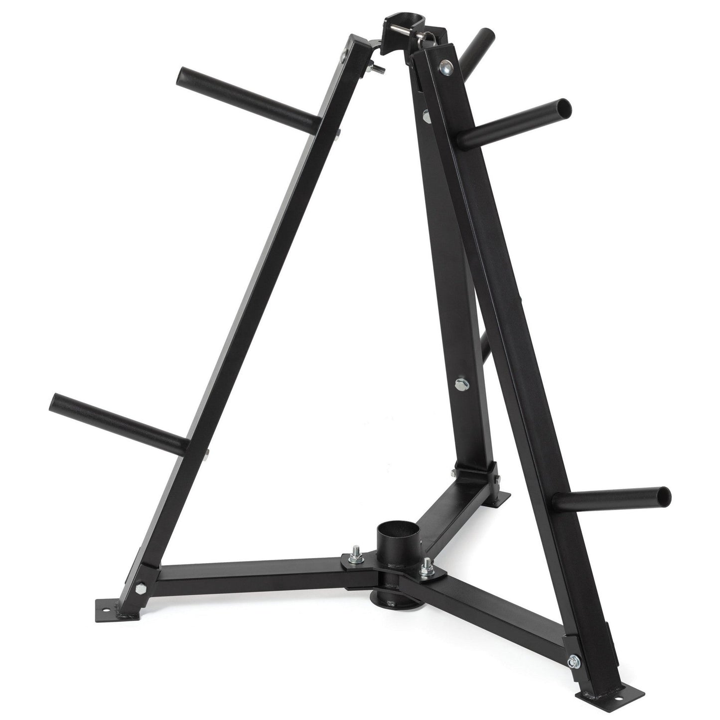 Vertical Weight & Dumbbell Storage Rack – Heavy‑Duty Steel Frame with 6 Clamps – Holds 300 kg Weight Plates & Dumbbells – Space‑Saving Home Gym Organizer