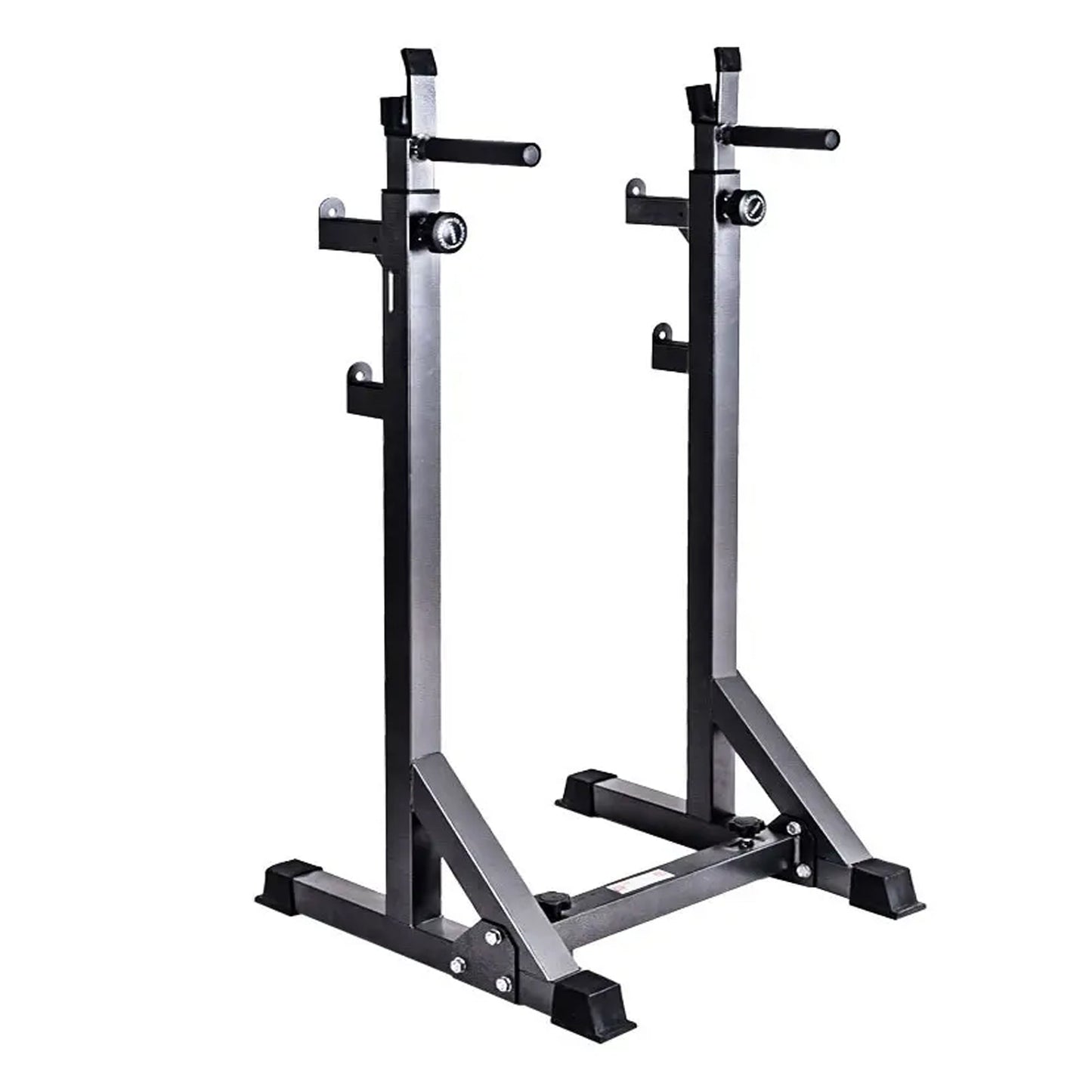Heavy‑Duty Half Squat Rack – Adjustable Height & Width with Dip Station & Spotter Arms, 200 kg Load for Home Gym Strength Training