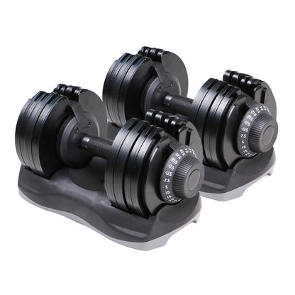 Adjustable Dumbbells 5–32.5 kg Pair – Dial-Control Weight Set for Home Gym Strength Training