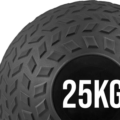 Adjustable Rubberized Slam Ball – Heavy‑Duty Treaded Core & Strength Training for Home Gym Workouts