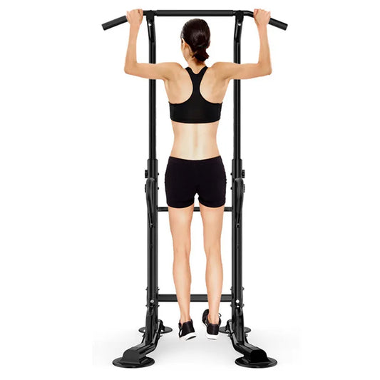 Adjustable Power Tower – Pull-Up & Dip Station with Backrest for Home Gyms
