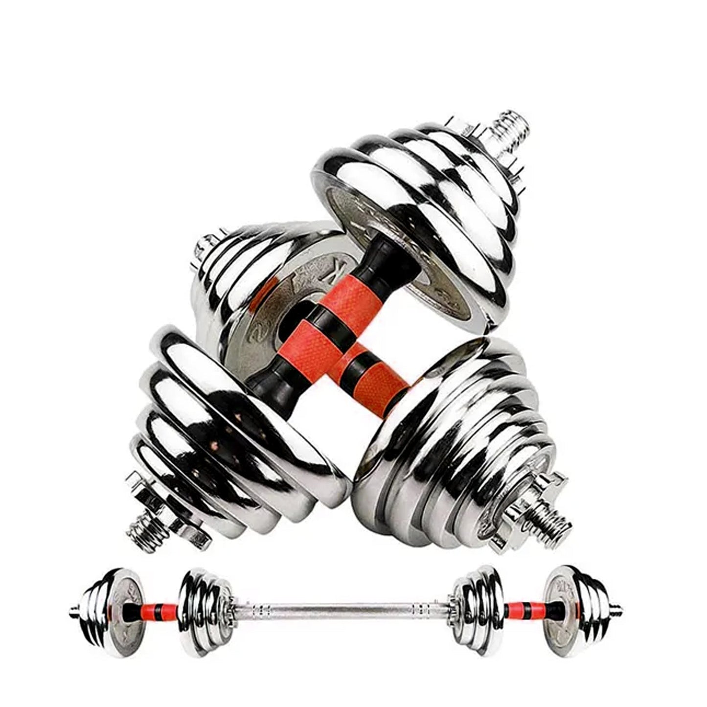 20kg Adjustable Dumbbell & Barbell Set – Cast Iron 2-in-1 Weights for Home Training