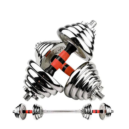 20kg Adjustable Dumbbell & Barbell Set – Cast Iron 2-in-1 Weights for Home Training