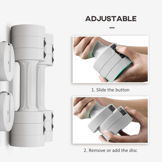 Adjustable Dumbbell Set – 3‑in‑1 Steel Dumbbells with Non‑Slip Grip – Space‑Saving Home Gym Weights (2×2.5 kg or 2×10 kg)