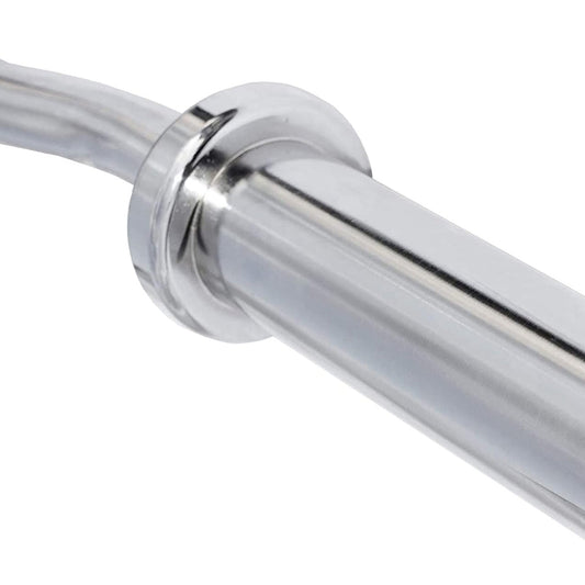 47″ Chrome Curl Bar with Non‑Slip Grip & 2″ & Sleeves Olympic EZ Curl Barbell – Dual‑Angle for Biceps, Triceps & Strength Training in Home Gym