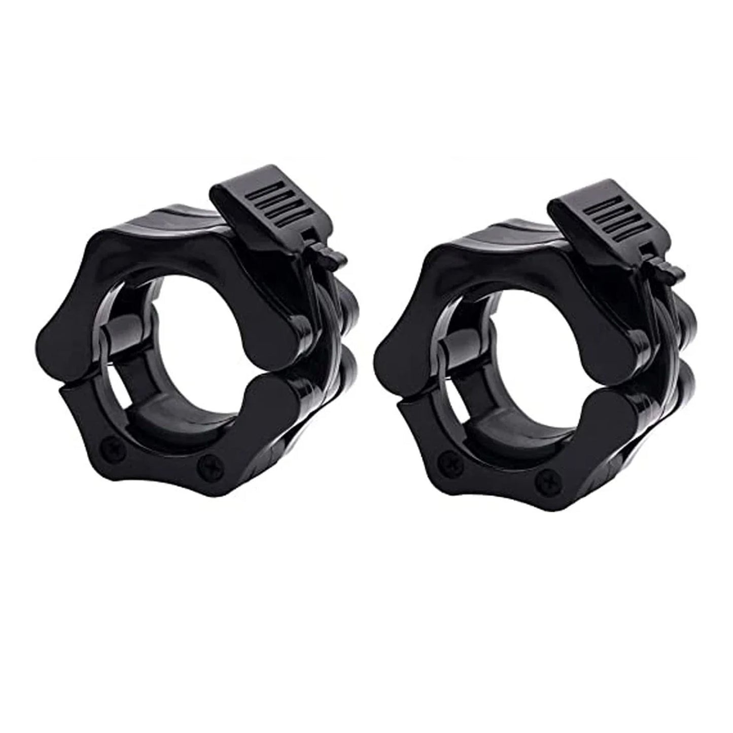 2"" Olympic Barbell Collars – Quick-Release Locking Clips (Pair) | Heavy-Duty Barbell Clamps for Secure Weightlifting & CrossFit Training