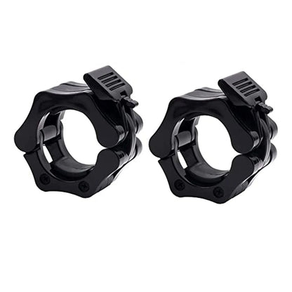 2"" Olympic Barbell Collars – Quick-Release Locking Clips (Pair) | Heavy-Duty Barbell Clamps for Secure Weightlifting & CrossFit Training
