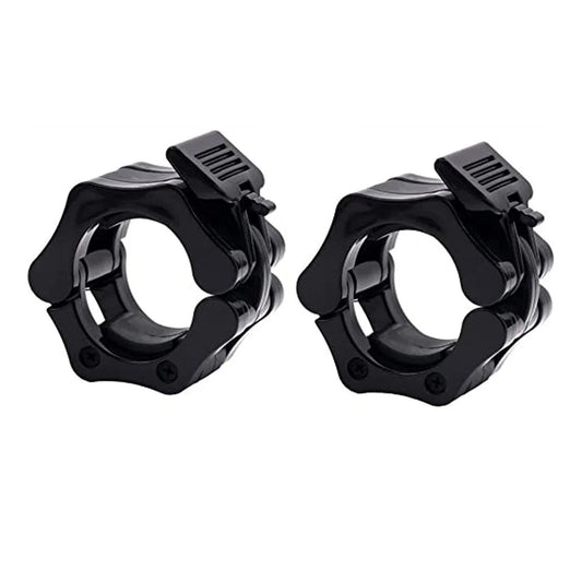 2"" Olympic Barbell Collars – Quick-Release Locking Clips (Pair) | Heavy-Duty Barbell Clamps for Secure Weightlifting & CrossFit Training