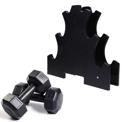 Neoprene Dumbbell Tree Rack Stand – 3/5 Tier Compact Dumbbell Holder | Vertical Steel Weight Rack with Rubber Feet | Neoprene Dumbbell Organizer for Home Gym Use