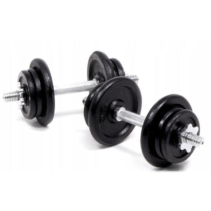 Adjustable Cast‑Iron Barbell & Dumbbell Set – 65 kg Weight Kit, Knurled Grip, 2‑in‑1 Strength Training for Home Gym