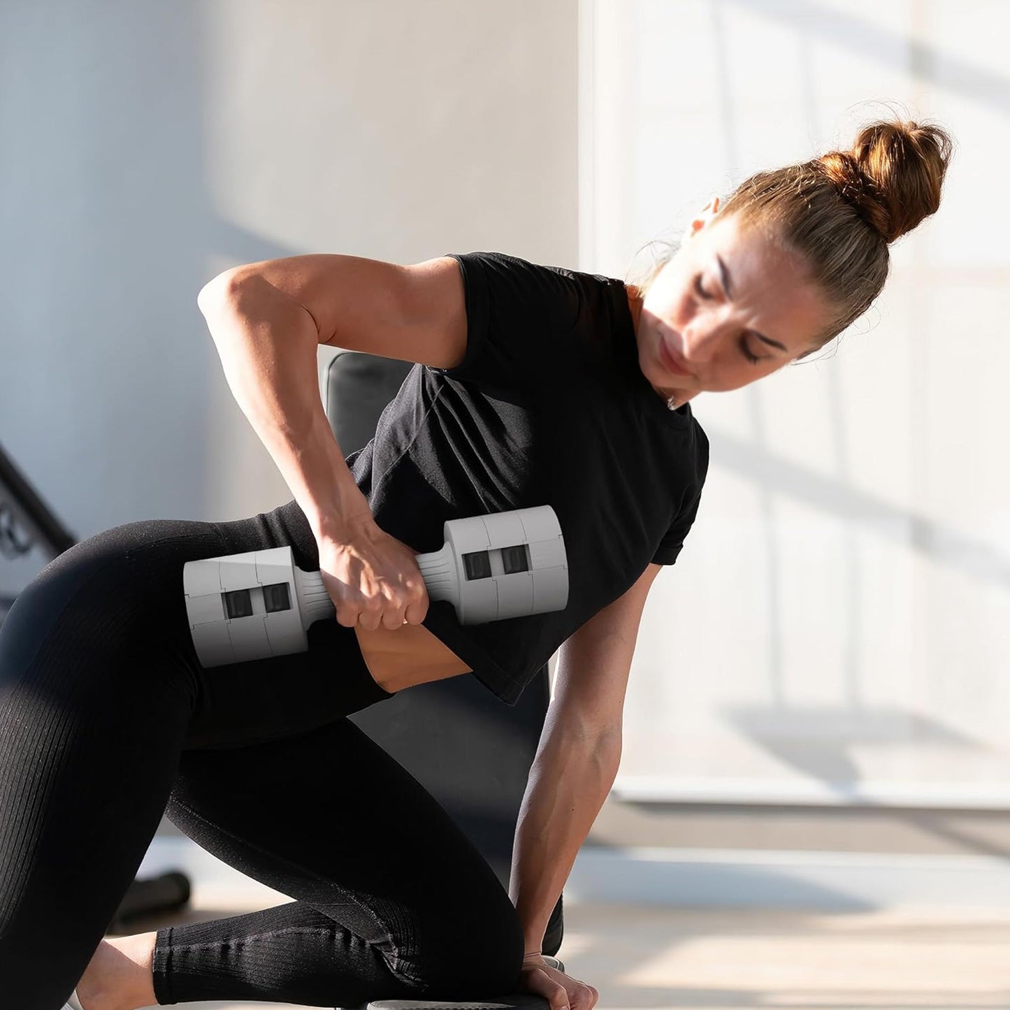 Adjustable Dumbbell Set – 3‑in‑1 Steel Dumbbells with Non‑Slip Grip – Space‑Saving Home Gym Weights (2×2.5 kg or 2×10 kg)