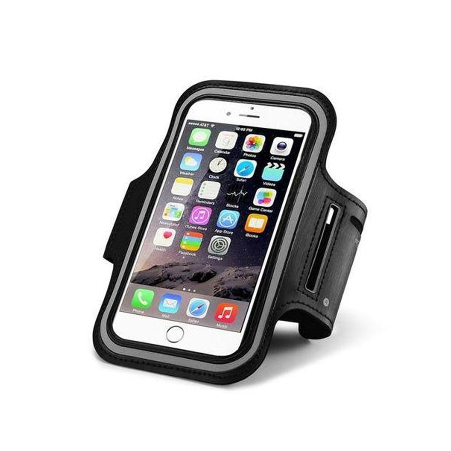 Waterproof Running Armband Phone Holder – Elastic Fit Up to 7, Reflective strips for Home & Outdoor Fitness
