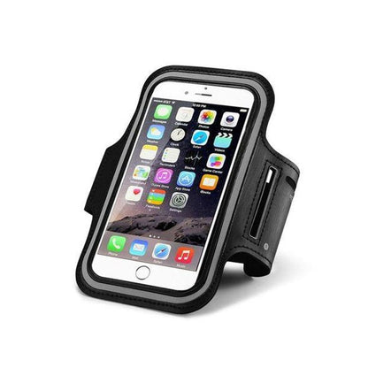 Waterproof Running Armband Phone Holder – Elastic Fit Up to 7, Reflective strips for Home & Outdoor Fitness