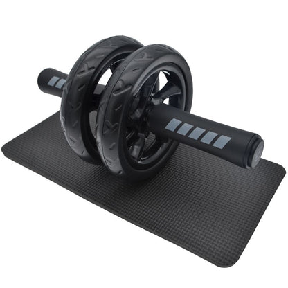 Double‑Wheel Ab Roller & Mat with Non‑Slip Foam Handles & Extra‑Thick Knee Pad – Dual‑Wheel Core Strength Trainer for Home Gym Workouts