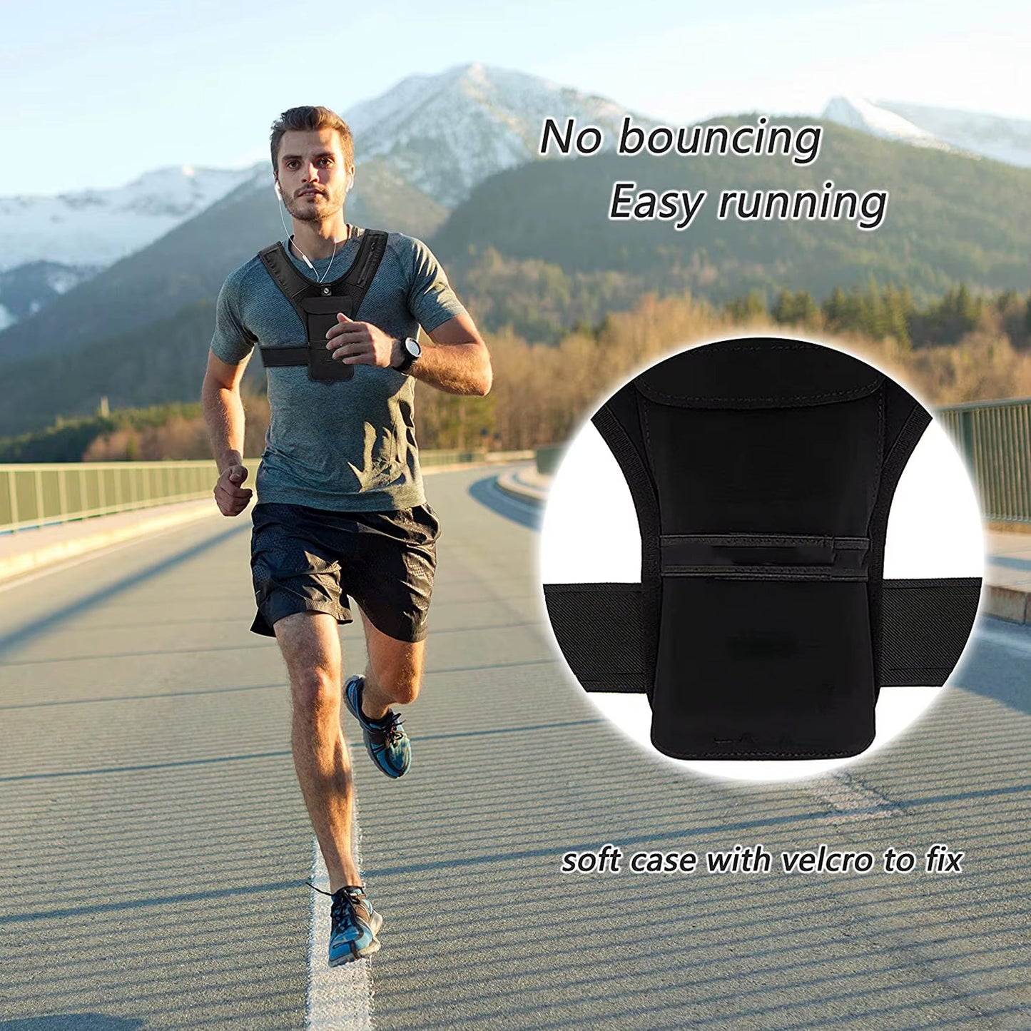 Lightweight Reflective Running Hydration Vest with Phone Pouch & Adjustable Straps for Home Training & Outdoor Endurance