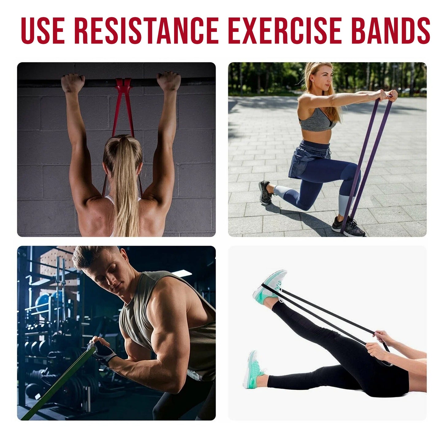 5‑Level Pull‑Up Assist Resistance Bands – Natural Latex, Multi‑Color Strength Training & Stretching Kit for Home Gym