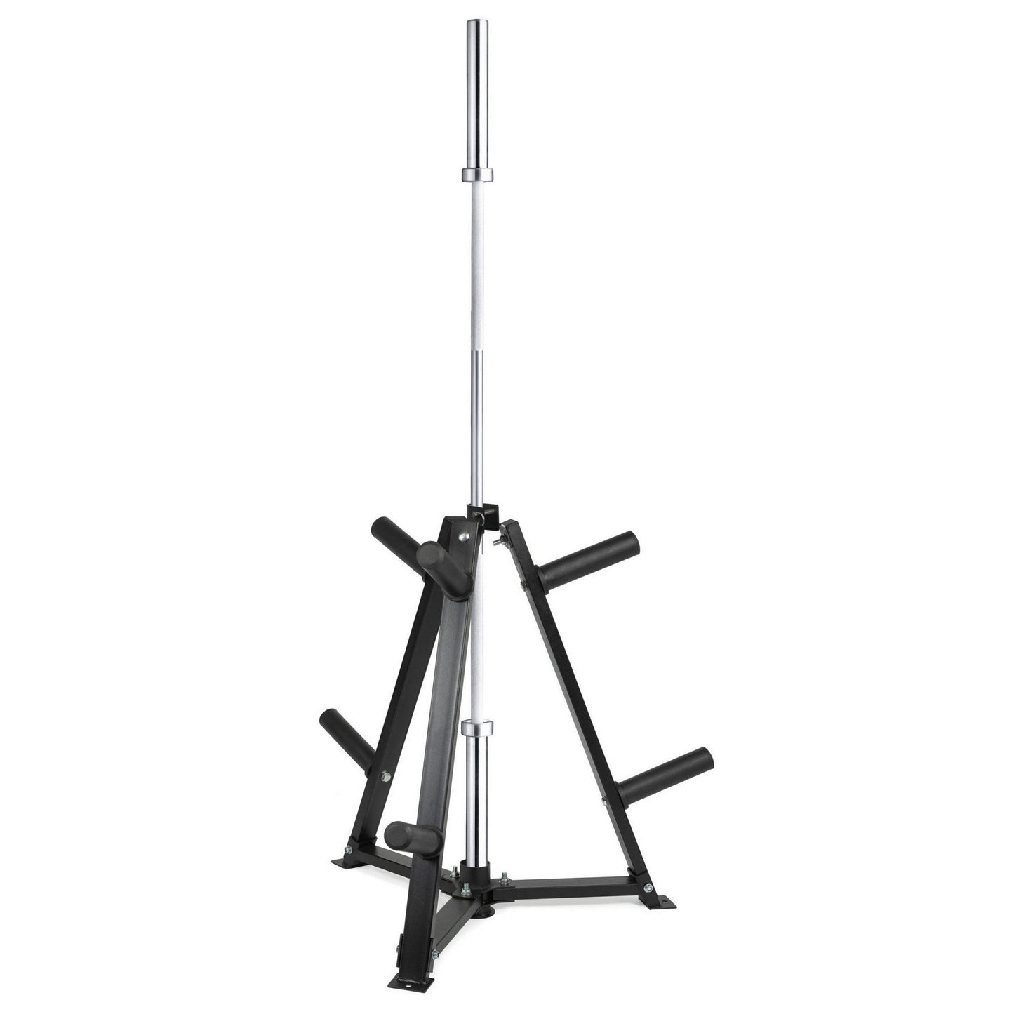Vertical Weight & Dumbbell Storage Rack – Heavy‑Duty Steel Frame with 6 Clamps – Holds 300 kg Weight Plates & Dumbbells – Space‑Saving Home Gym Organizer