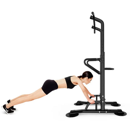 Adjustable Power Tower – Pull-Up & Dip Station with Backrest for Home Gyms