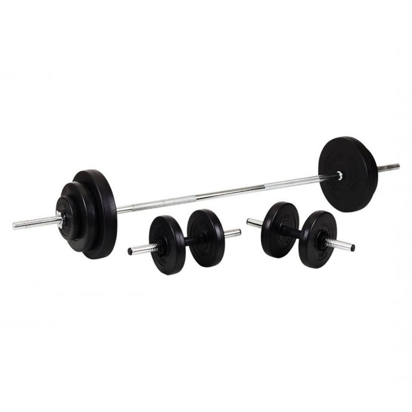Adjustable Cast‑Iron Barbell & Dumbbell Set – 65 kg Weight Kit, Knurled Grip, 2‑in‑1 Strength Training for Home Gym