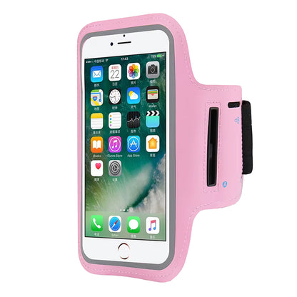 Waterproof Running Armband Phone Holder – Elastic Fit Up to 7, Reflective strips for Home & Outdoor Fitness