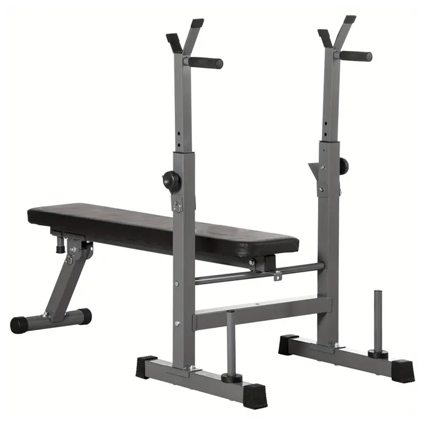 Adjustable Weight Bench – Heavy‑Duty Steel Frame, Foldable Utility Bench with Dip Station & Barbell Rack – Ideal for Strength Training at Home Gym