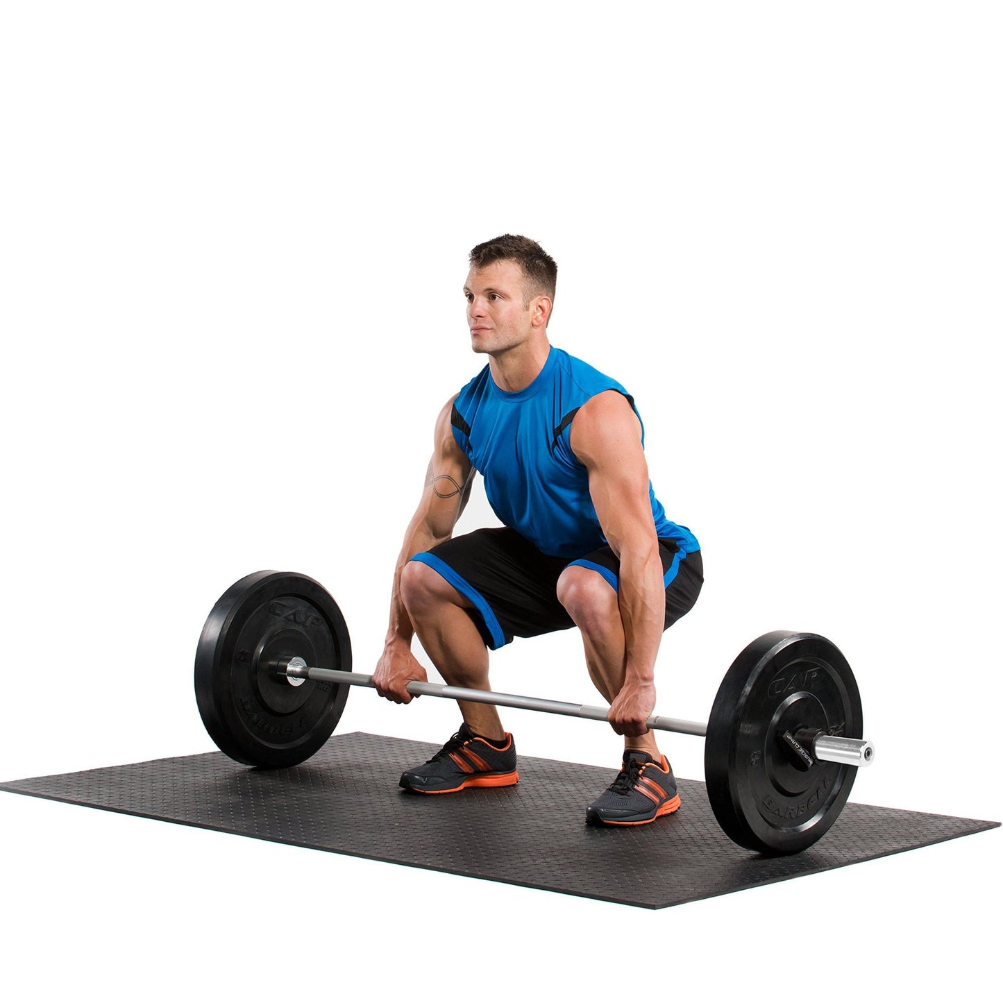 Olympic 2″ Weightlifting Barbell – Durable Steel Finish with Spring Collars – Multi‑Use Bar for Squat Bench Press Deadlift – Compact Home Gym