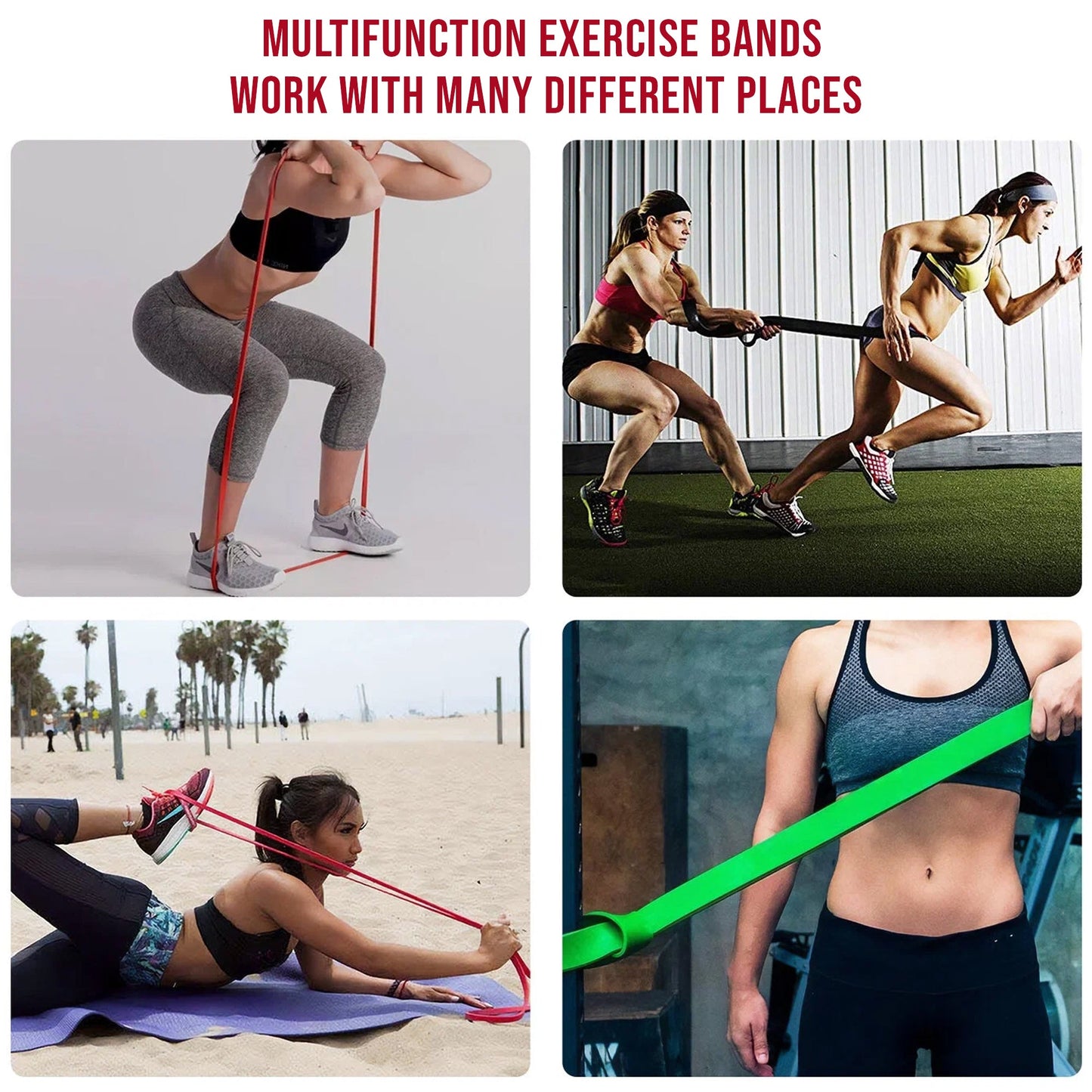 5‑Level Pull‑Up Assist Resistance Bands – Natural Latex, Multi‑Color Strength Training & Stretching Kit for Home Gym