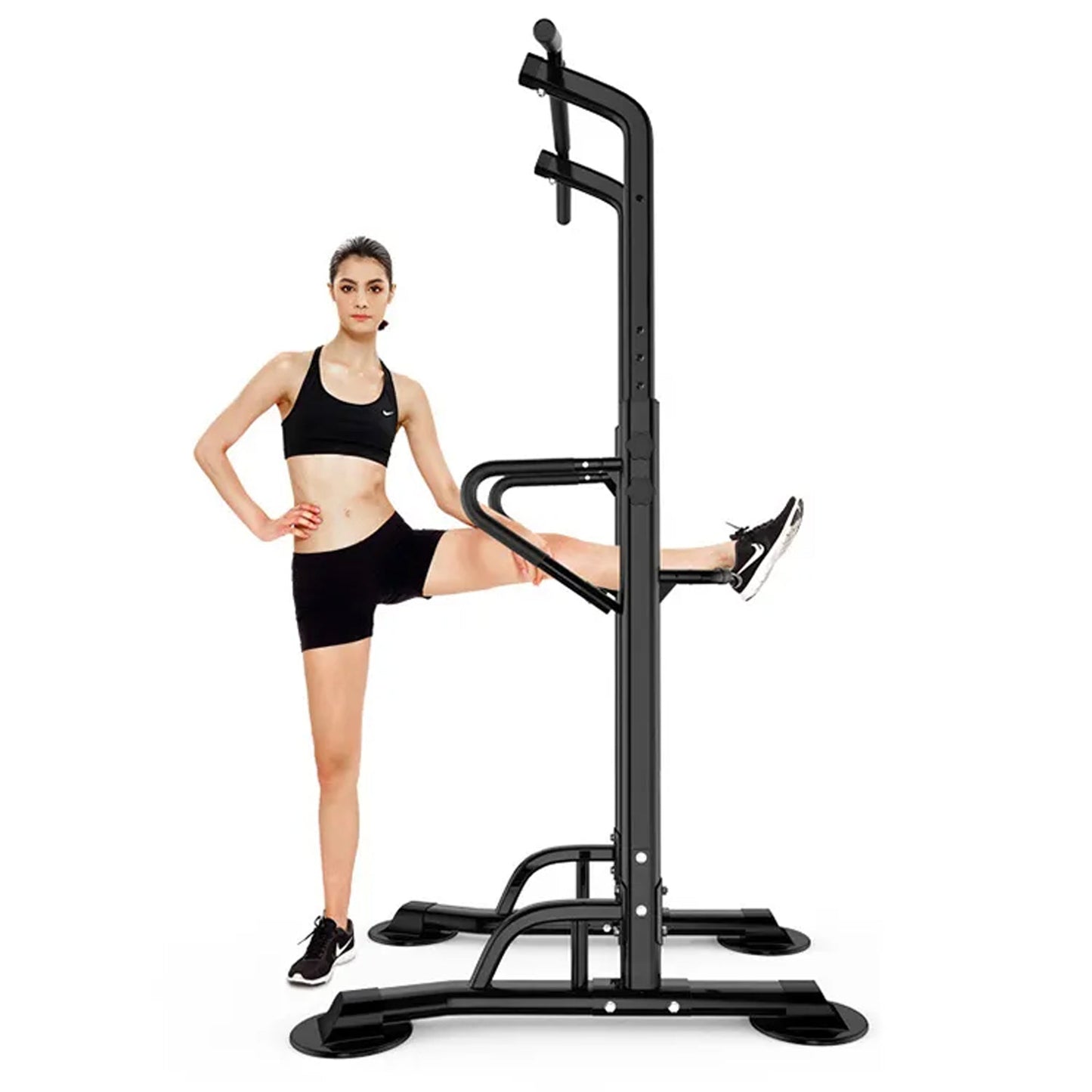Adjustable Power Tower – Pull-Up & Dip Station with Backrest for Home Gyms