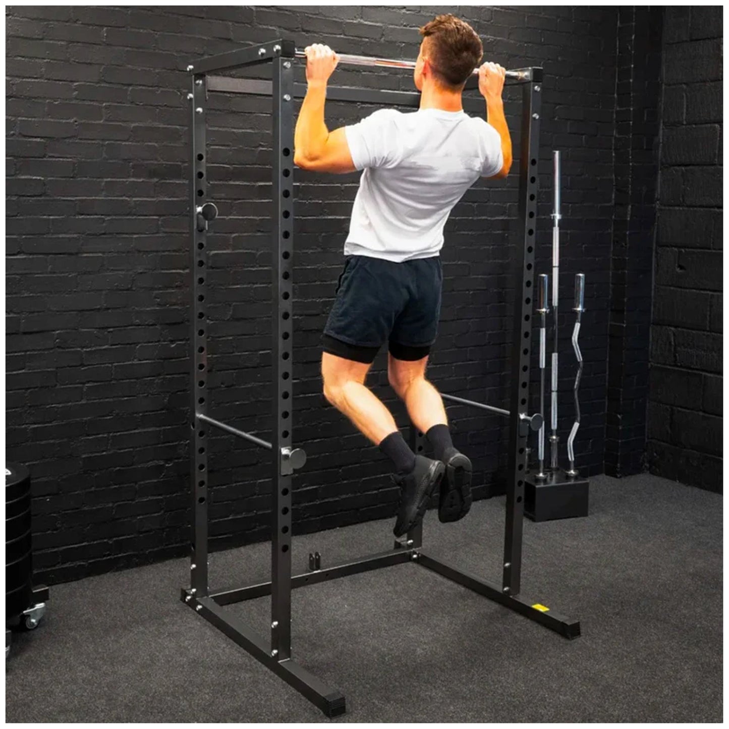 Heavy-Duty Adjustable G100 Power Rack Cage with Pull-Up Bar – Strength Training Station for Home Gym, Squats, Bench Press & Versatile Workouts